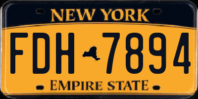 NY license plate FDH7894