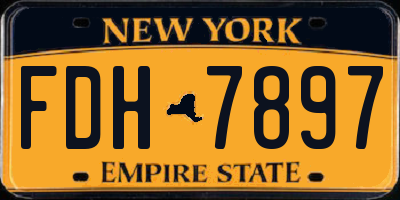 NY license plate FDH7897