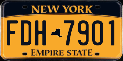 NY license plate FDH7901