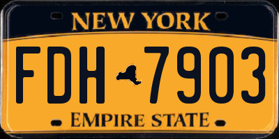 NY license plate FDH7903