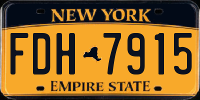 NY license plate FDH7915