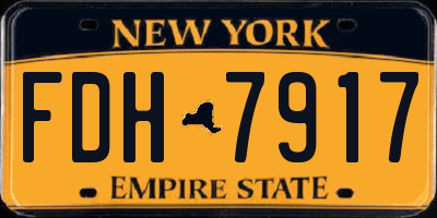 NY license plate FDH7917