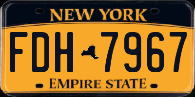 NY license plate FDH7967