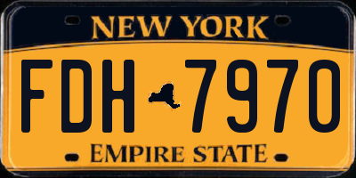 NY license plate FDH7970