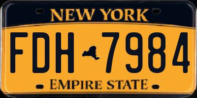 NY license plate FDH7984