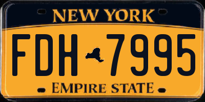 NY license plate FDH7995