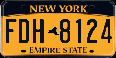 NY license plate FDH8124