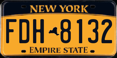 NY license plate FDH8132