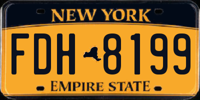NY license plate FDH8199