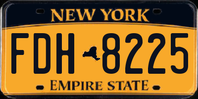 NY license plate FDH8225