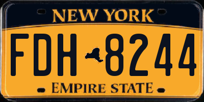 NY license plate FDH8244