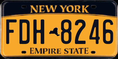 NY license plate FDH8246
