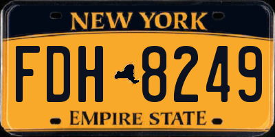 NY license plate FDH8249