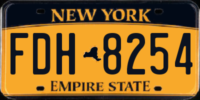 NY license plate FDH8254