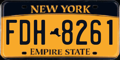 NY license plate FDH8261