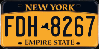 NY license plate FDH8267