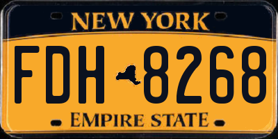 NY license plate FDH8268
