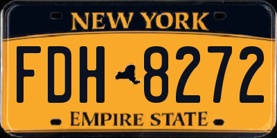 NY license plate FDH8272