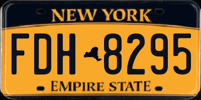NY license plate FDH8295