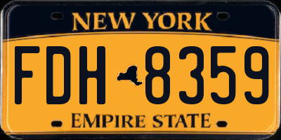 NY license plate FDH8359