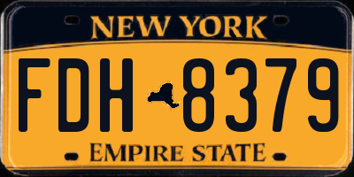 NY license plate FDH8379