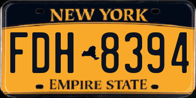 NY license plate FDH8394