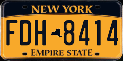 NY license plate FDH8414
