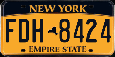 NY license plate FDH8424