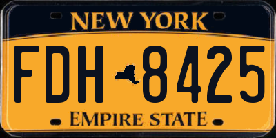 NY license plate FDH8425