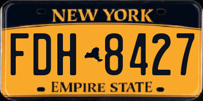 NY license plate FDH8427