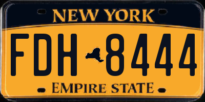 NY license plate FDH8444