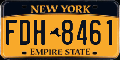 NY license plate FDH8461