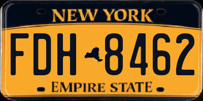 NY license plate FDH8462
