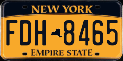 NY license plate FDH8465