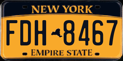 NY license plate FDH8467