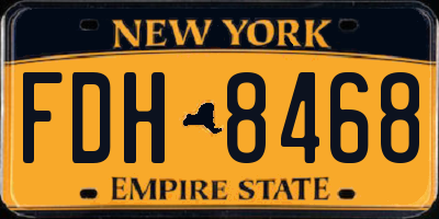 NY license plate FDH8468