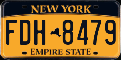 NY license plate FDH8479
