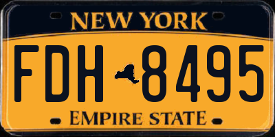 NY license plate FDH8495