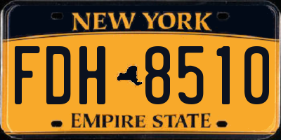 NY license plate FDH8510