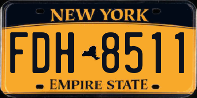 NY license plate FDH8511