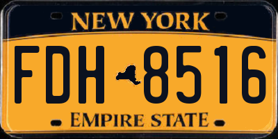 NY license plate FDH8516