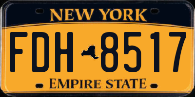 NY license plate FDH8517