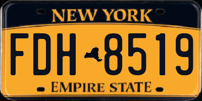 NY license plate FDH8519