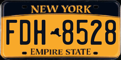 NY license plate FDH8528