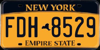 NY license plate FDH8529