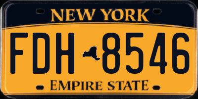 NY license plate FDH8546
