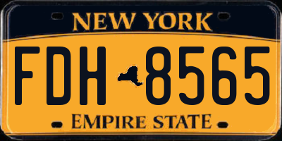 NY license plate FDH8565