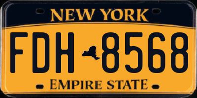 NY license plate FDH8568