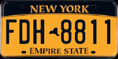 NY license plate FDH8811