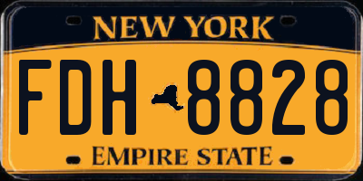 NY license plate FDH8828